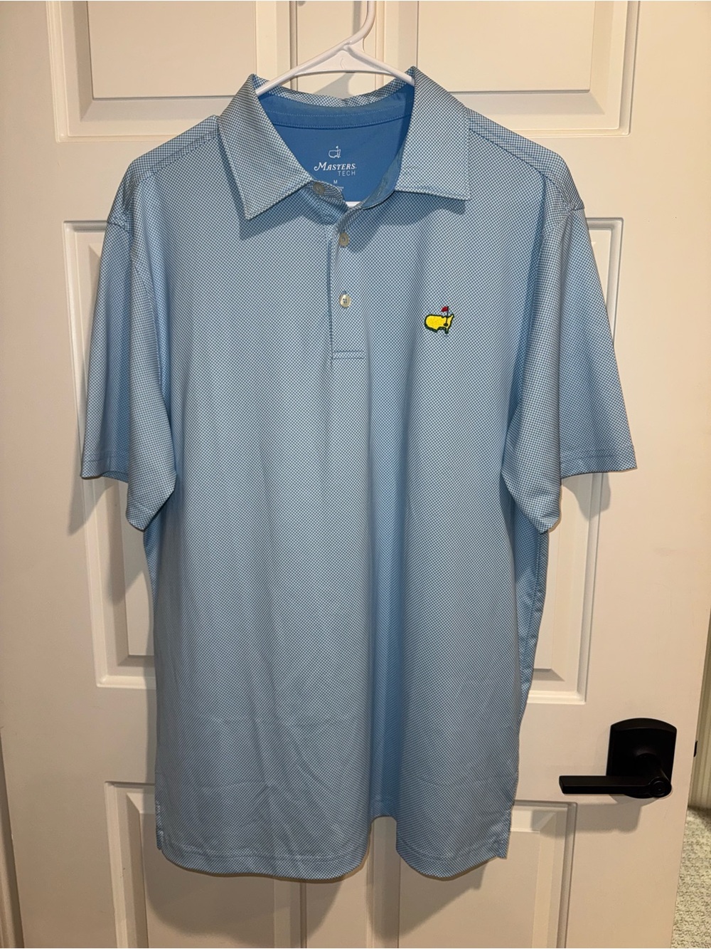 Masters Tech Light Blue Golf Polo with Embroidered Logo NWOT